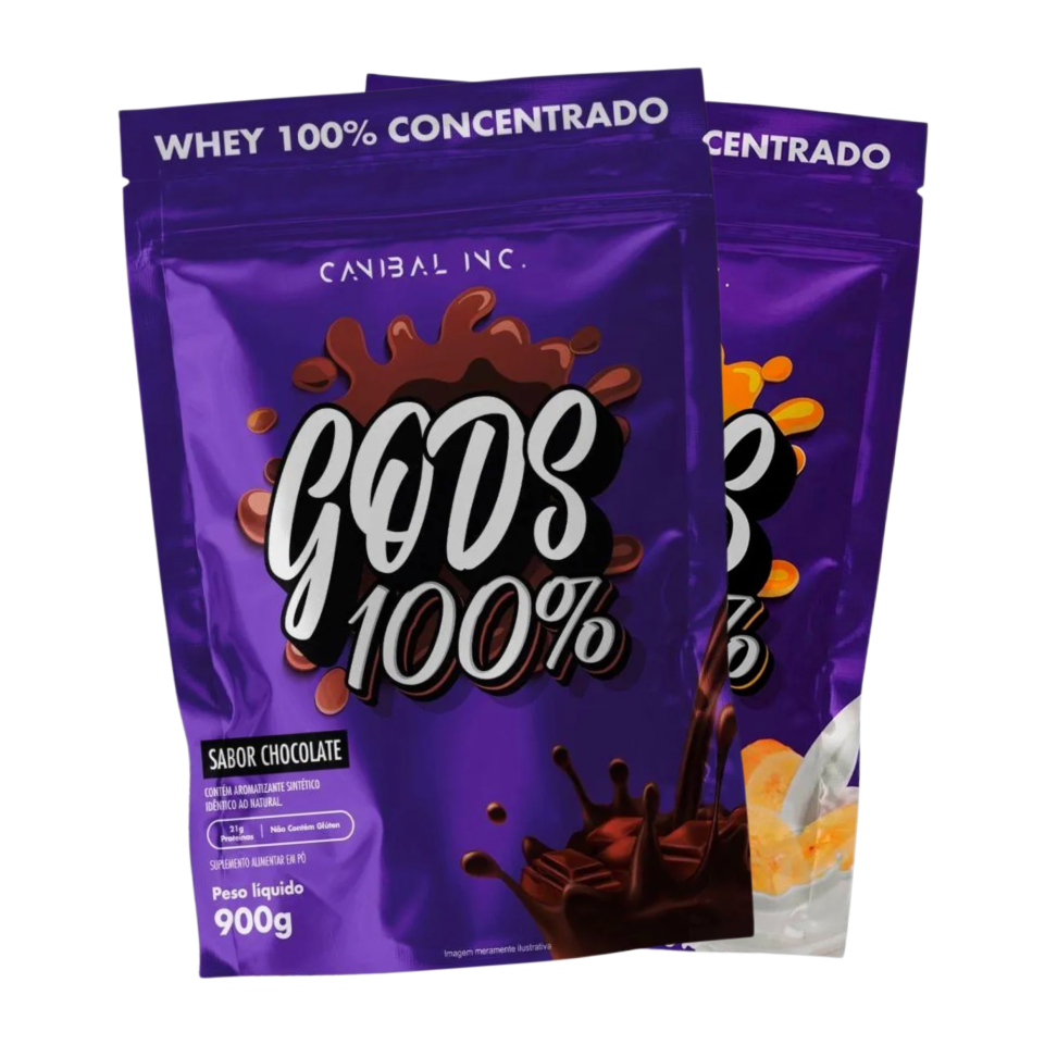 Gods Whey 100% Canibal Inc 900g - Refil
