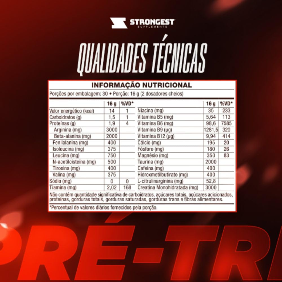 Pré treino Detonator 480g - Strongest - #4
