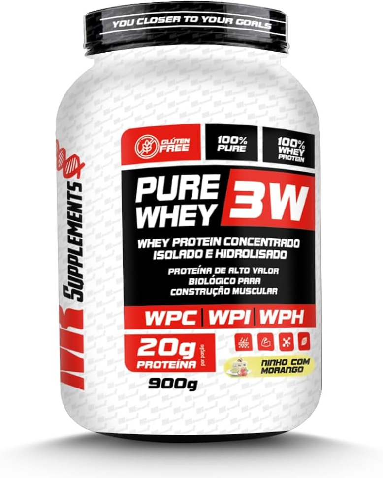 Whey Protein 3W Pure Whey Pote 900g - MK Supplements