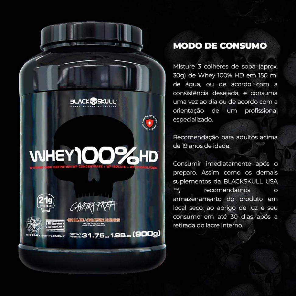 Whey 100% concentrado Black Skull 900g - #3