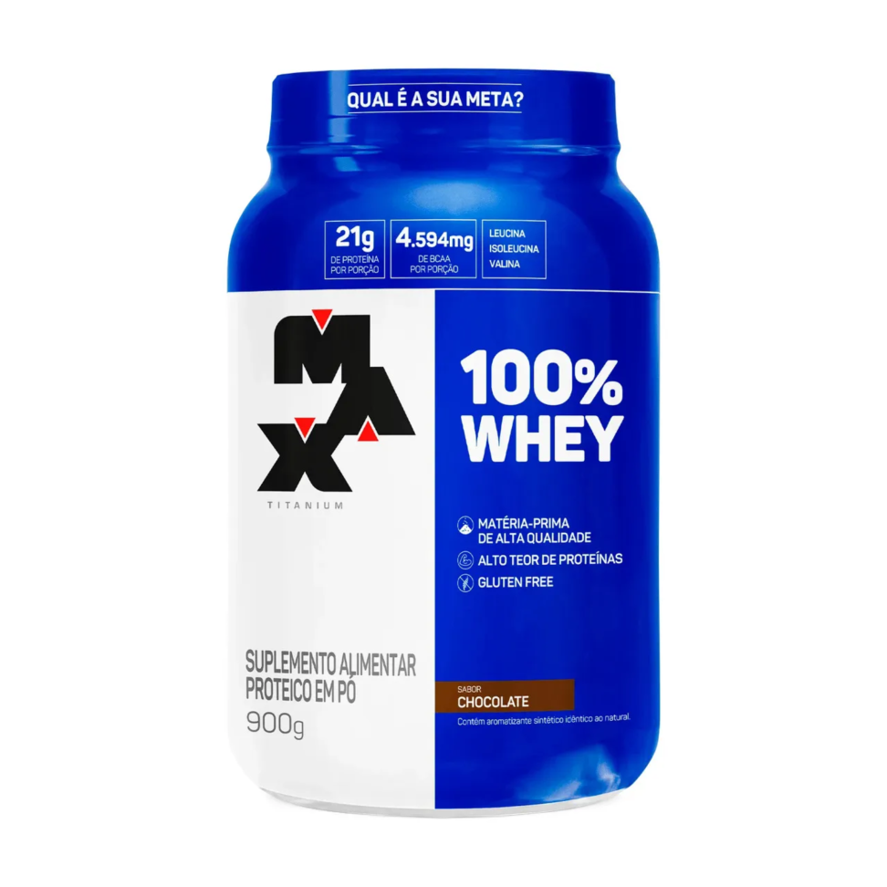 Whey 100% concentrado Max Titanium 900g