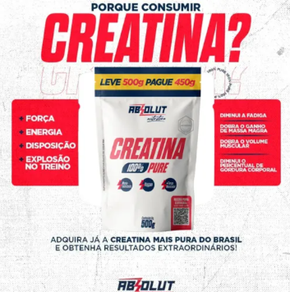 Creatina Absolut 500g Refil - 100% pura - #3