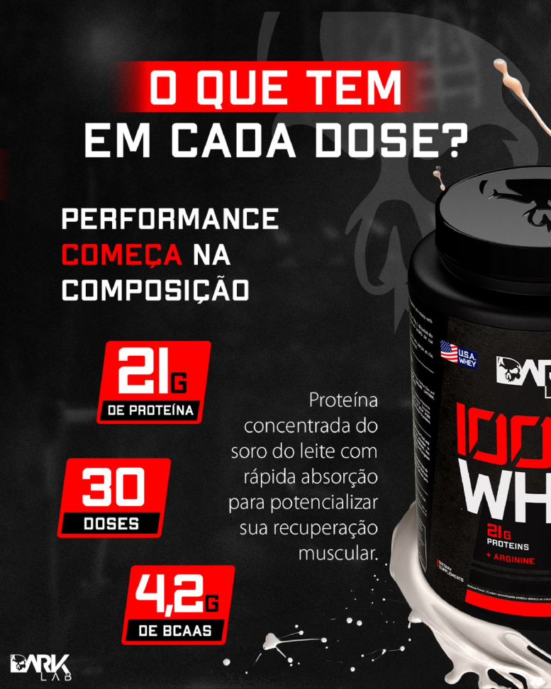 Whey 100% concentrado Dark Lab 900g - #4