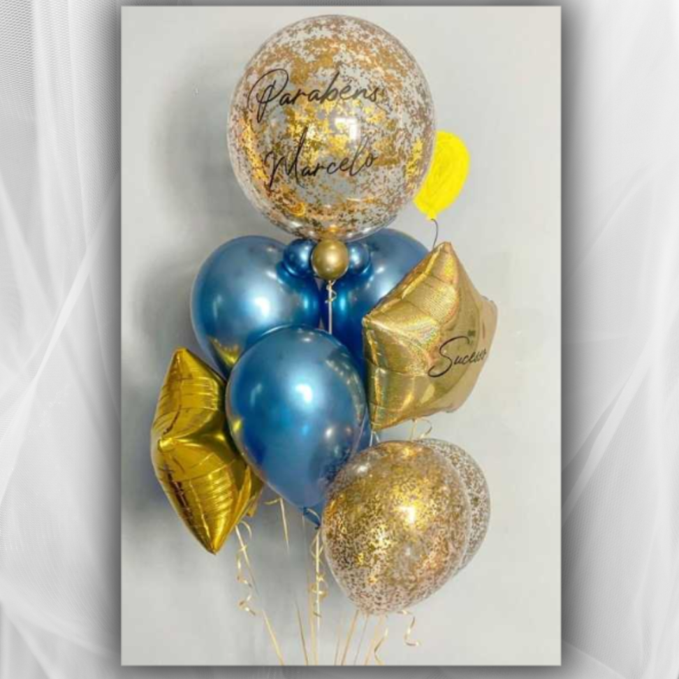 Arranjo Dourado e Azul
