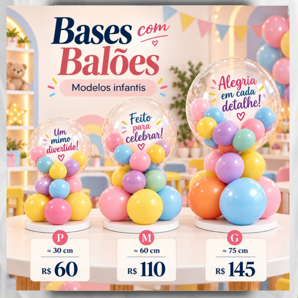 Bases de mesa P, M ou G