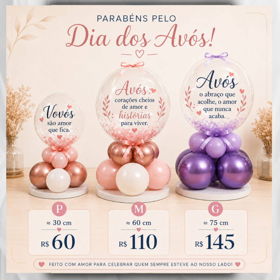 Base de mesa - Dia dos Avós