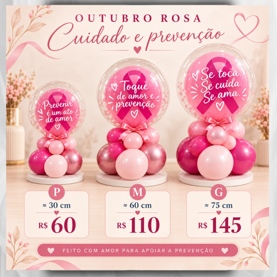 Base de Mesa Outubro Rosa