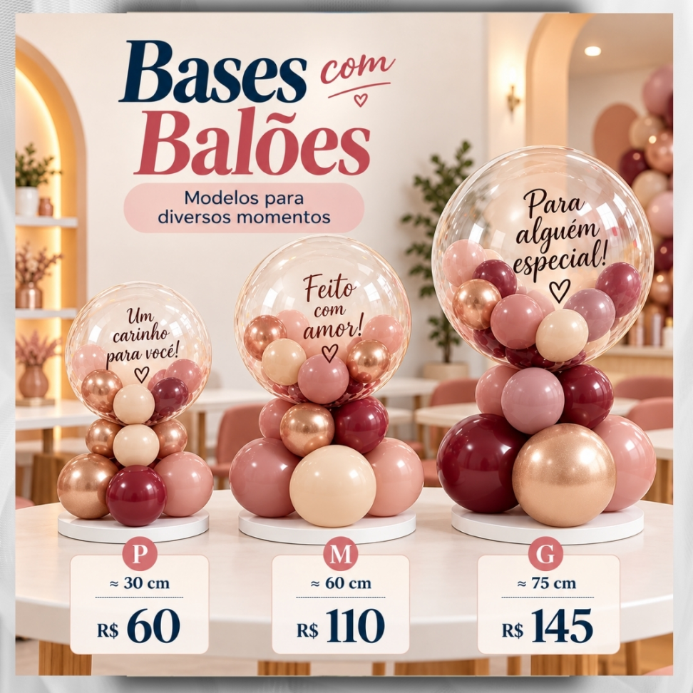 Bases de mesa P, M ou G