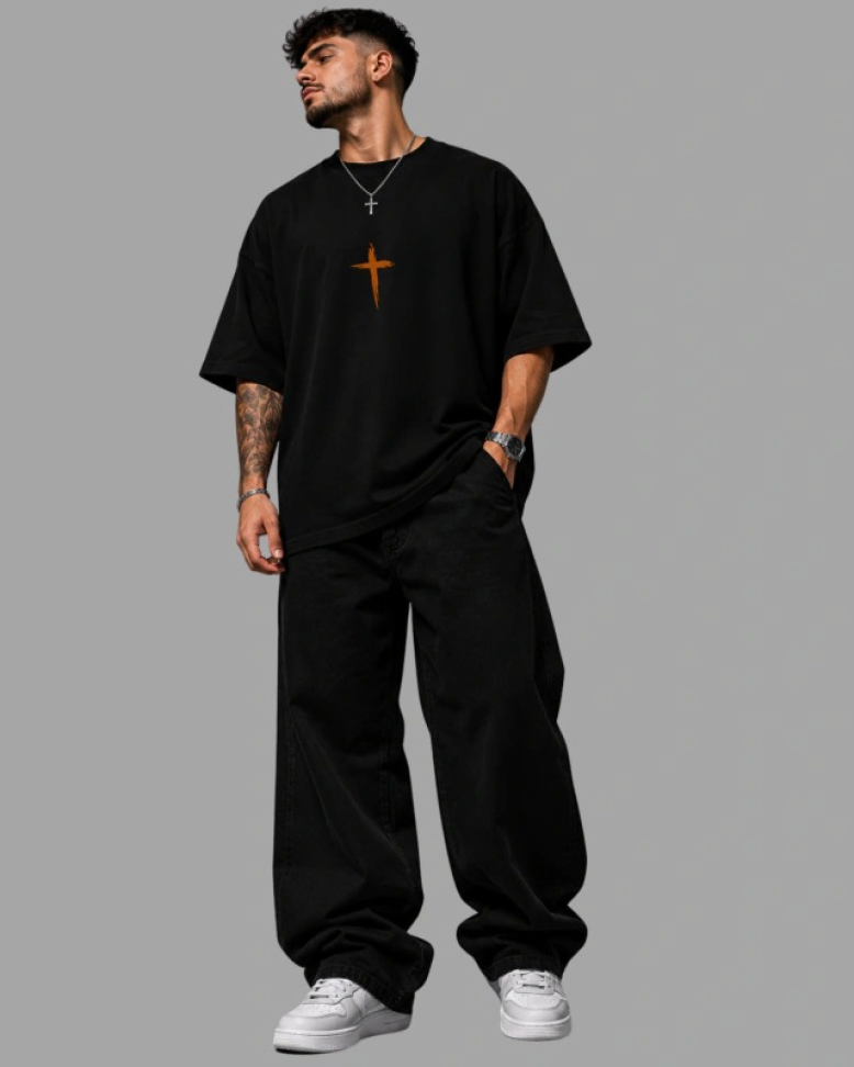 CAMISETA OVERSIZED ''FOGO SOBRE O ALTAR''
