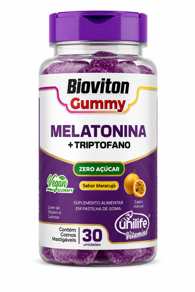 Melatonina + Triptofano em gomas | Unilife