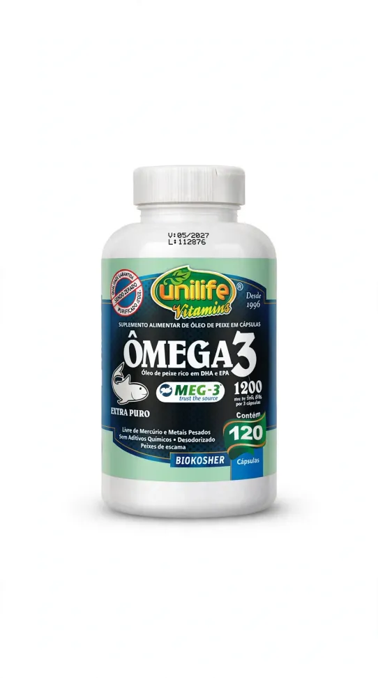 Omega 3 - Oleo De Peixe - Extra Puro - 1200 MG - 120 Caps