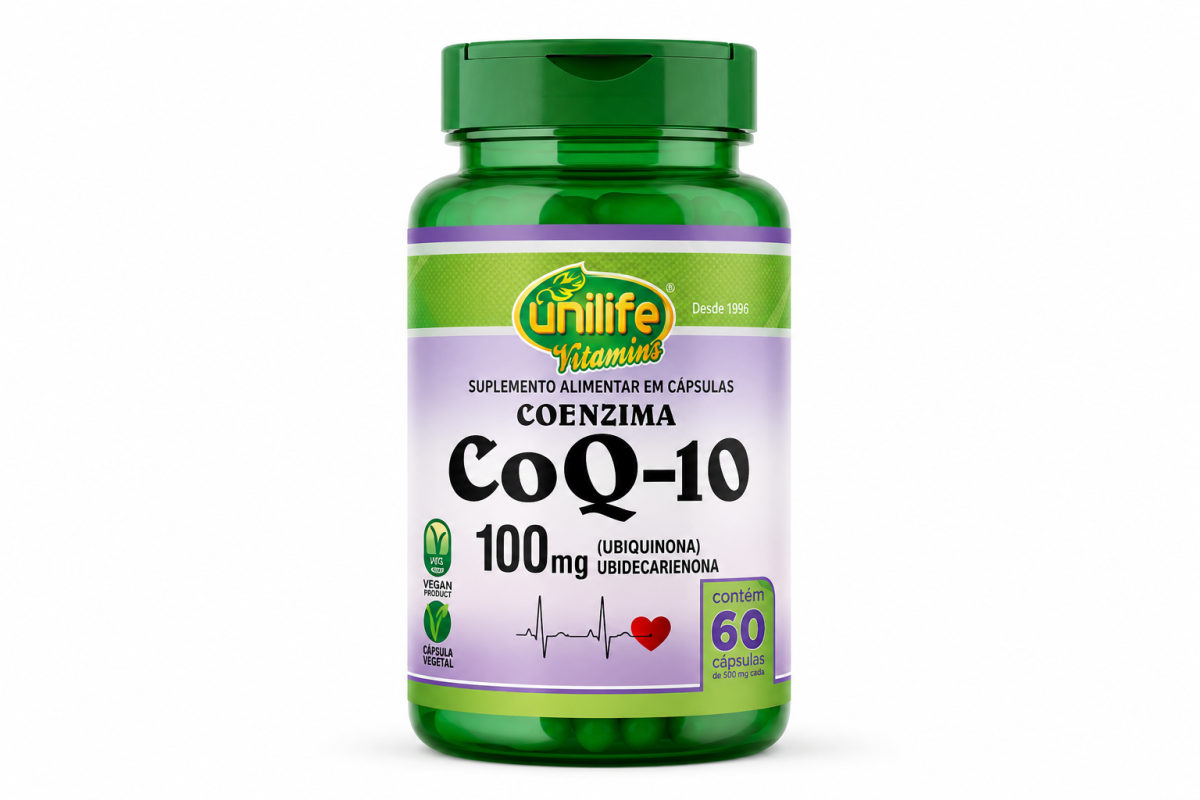 Coenzima CoQ-10 Ubiquinona 100 mg em cápsulas 400 mg | Unilife