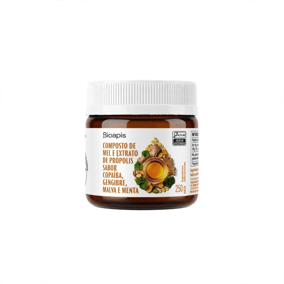 Mel C/Propolis,Copaiba,Geng,Malva Supermel Pt 250G