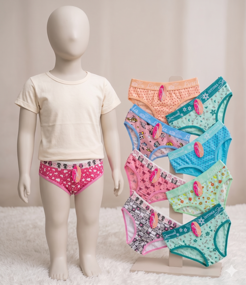 Calcinha infantil de cotton