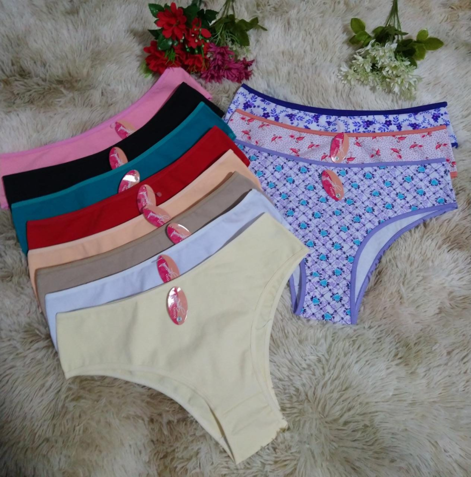 Calcinha de cotton viés - #5