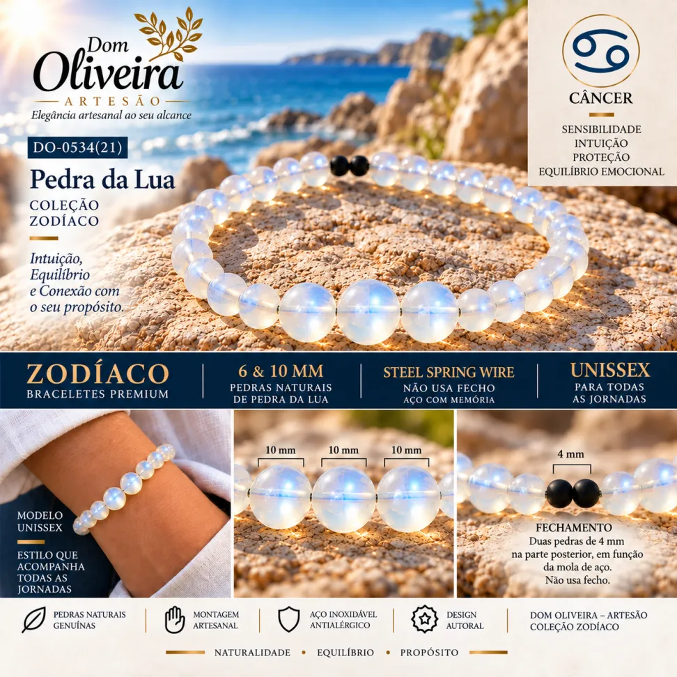 Câncer - Bracelete 6&10mm - #6