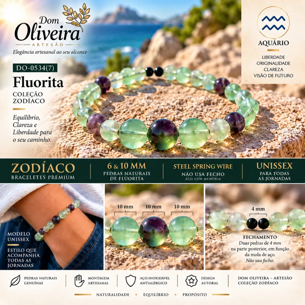 Aquário - Bracelete 6&10mm - #3