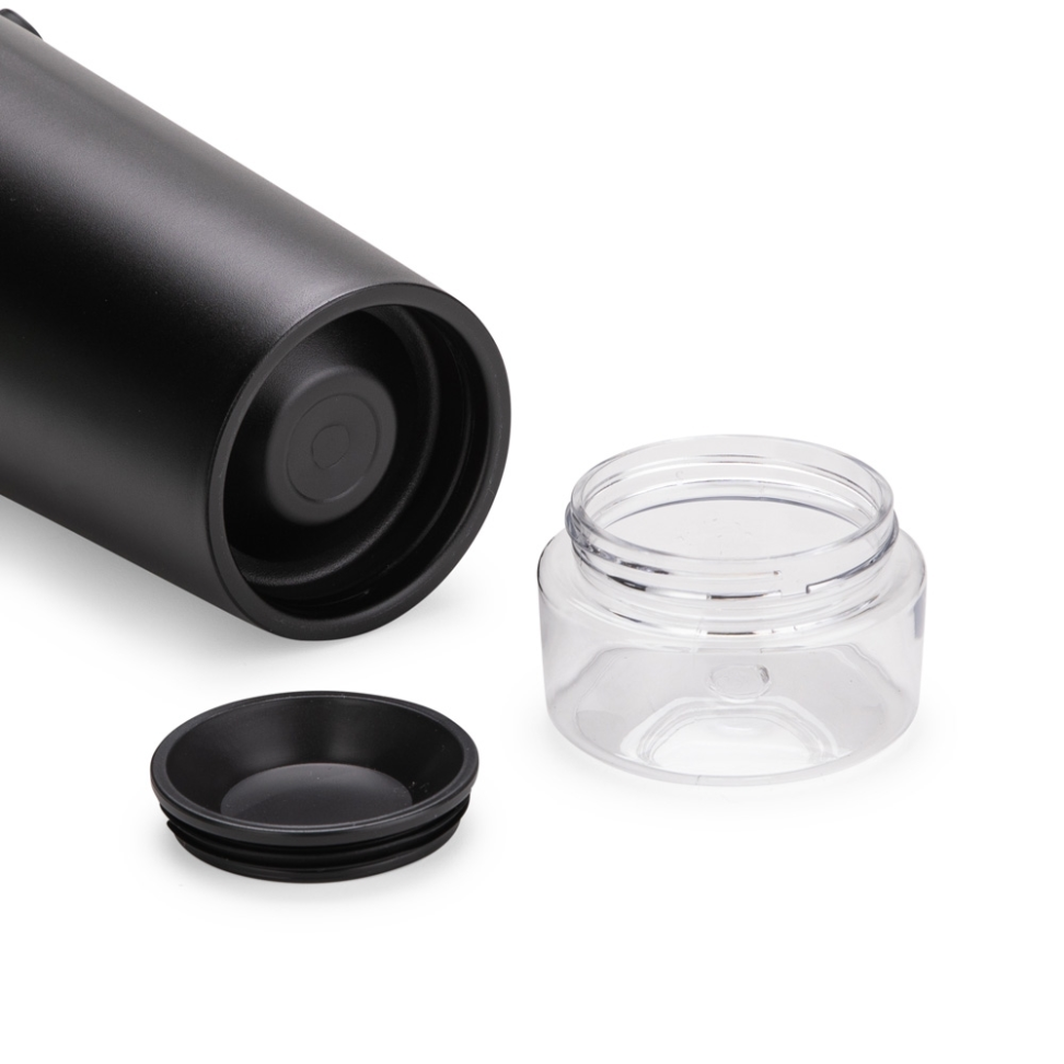 Coqueteleira Térmica 650ml Parede Dupla Inox Tampa com Alça Potinho e Mola - #8