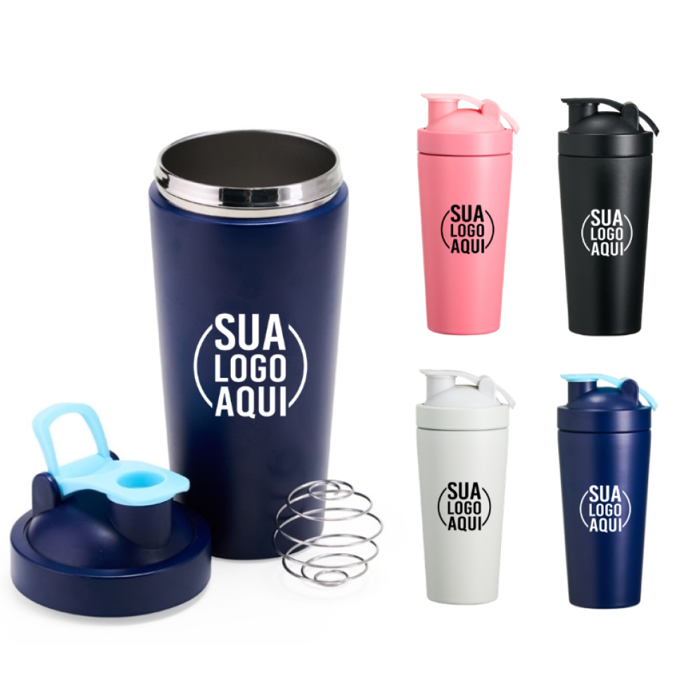 Coqueteleira Térmica 700ml com Misturador de Mola Inox