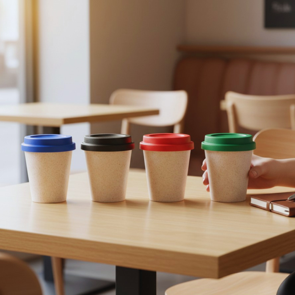 Copo Starbucks 350ml Com Tampa Fibra de Arroz Biodegradável