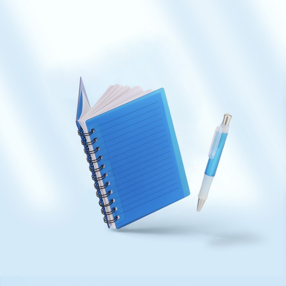 Caderno Plástico com Caneta