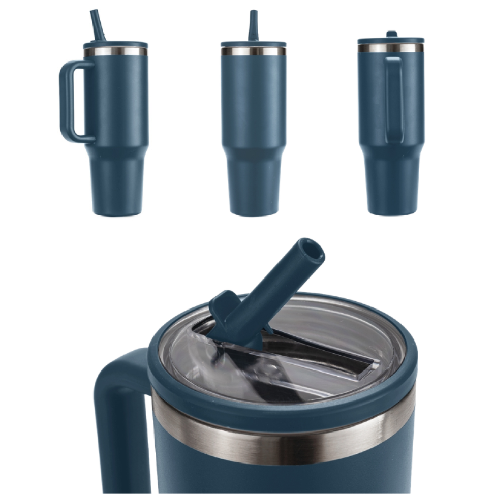 Copo Térmico Quencher 1,2 Litros Parede Dupla Inox 304 Bico Flip Dobrável - #4