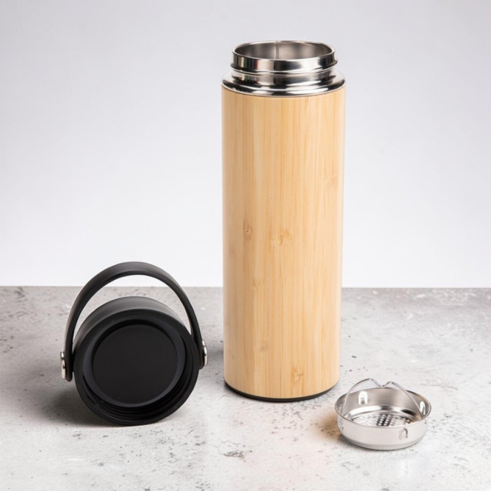 Garrafa Térmica Bambu 400ml