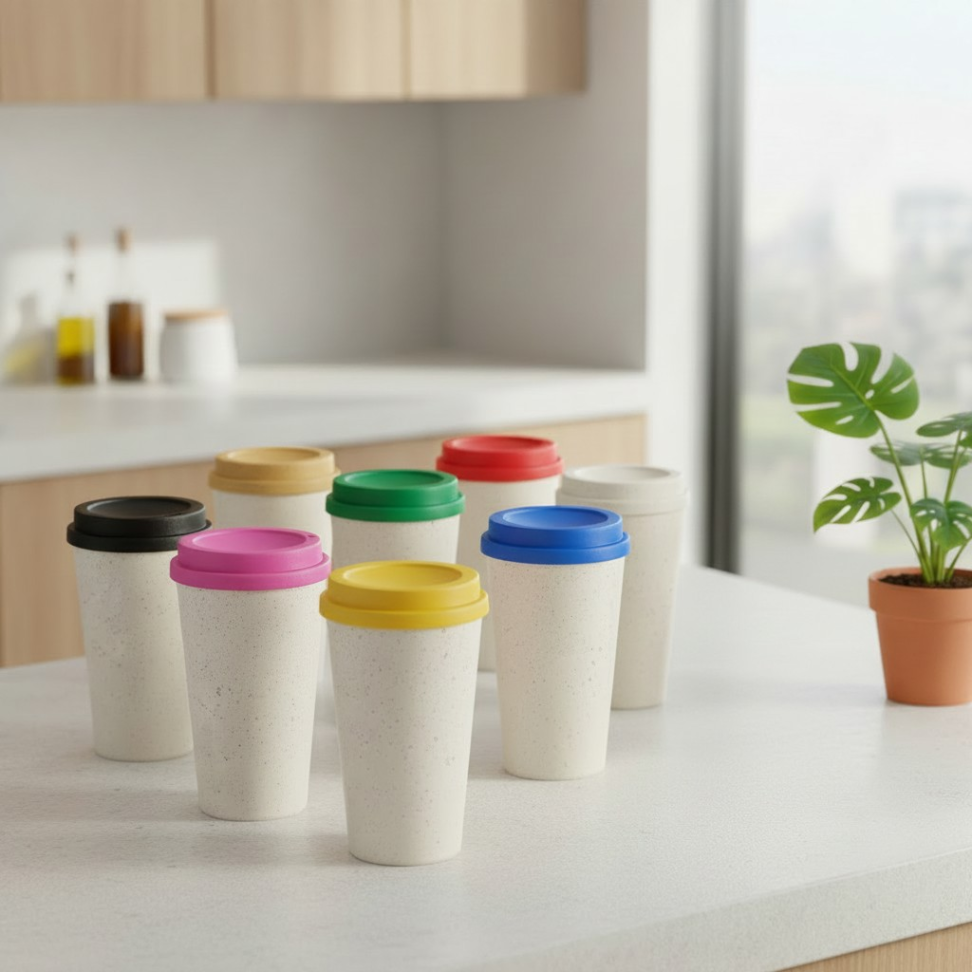 Copo Plástico 550ml Starbucks Tampa com Bocal e Abertura