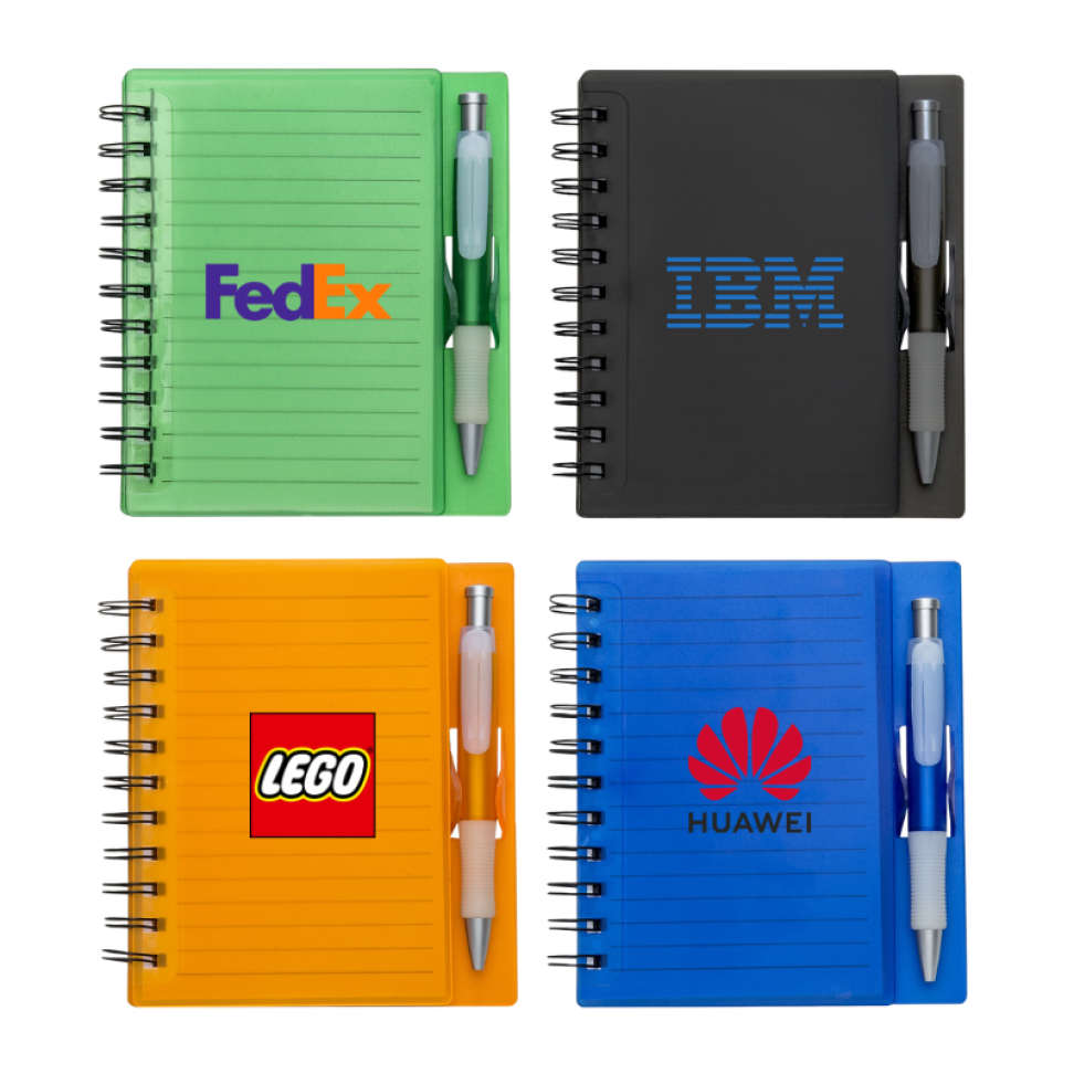 Caderno Plástico com Caneta