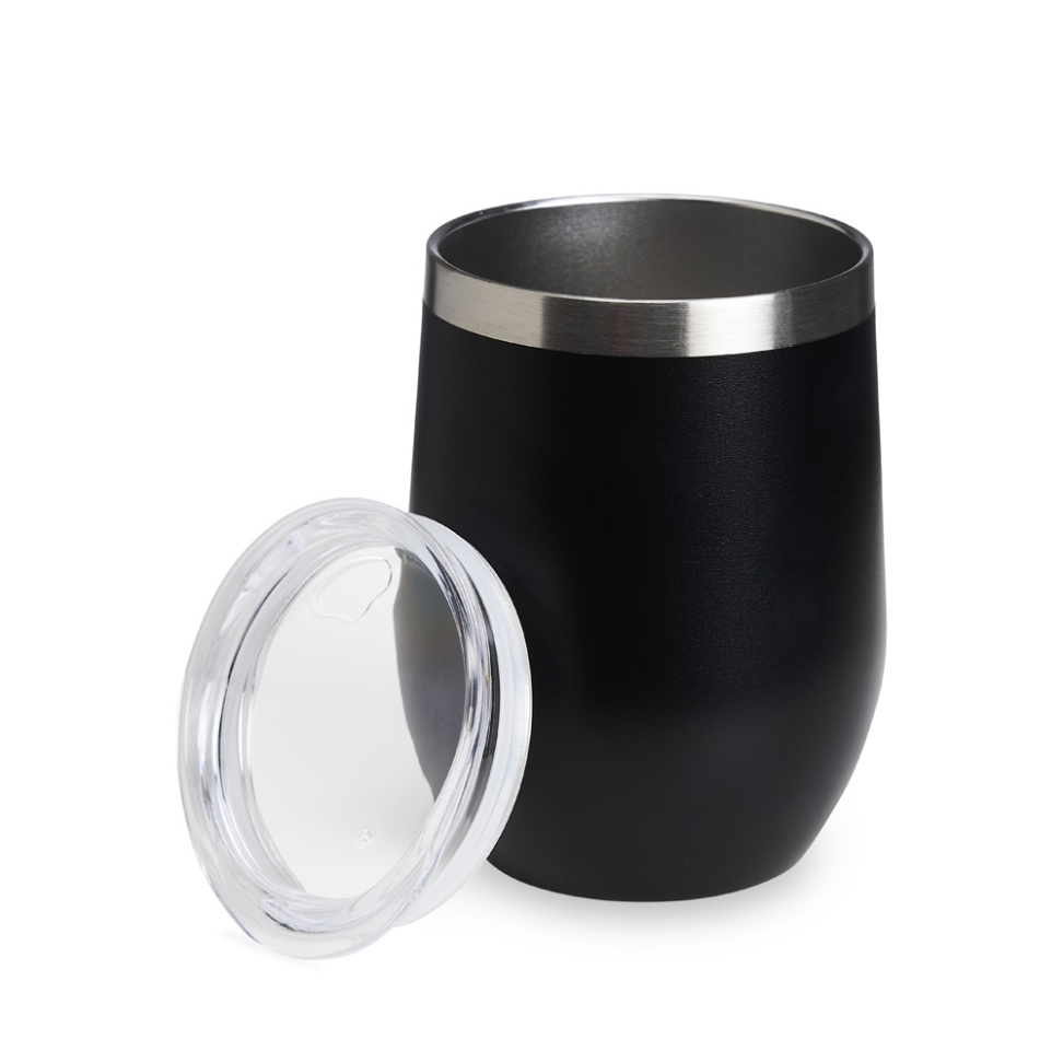 Copo Térmico 320ml Parede Dupla Inox e Tampa Plástica Com Bocal Aberto - #6