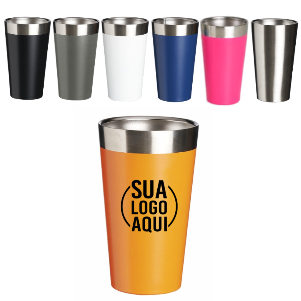 Copo Térmico 473ml Com Parede Dupla Inox