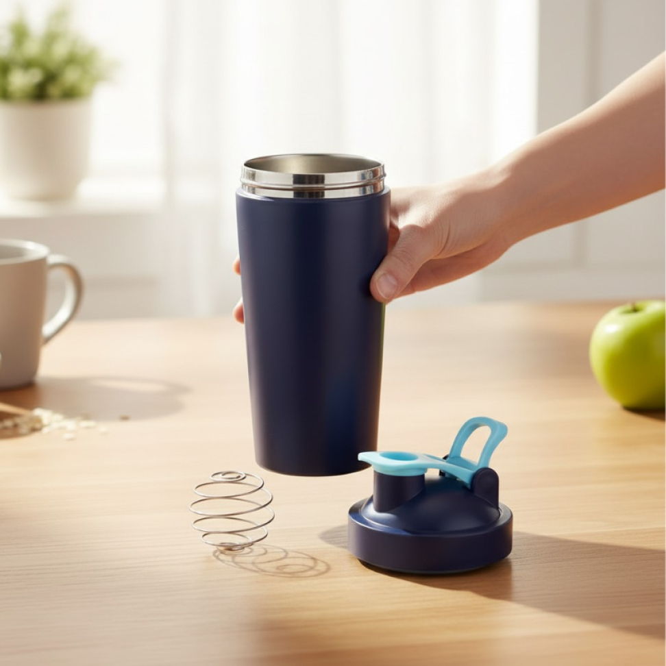 Coqueteleira Térmica 700ml com Misturador de Mola Inox - #4