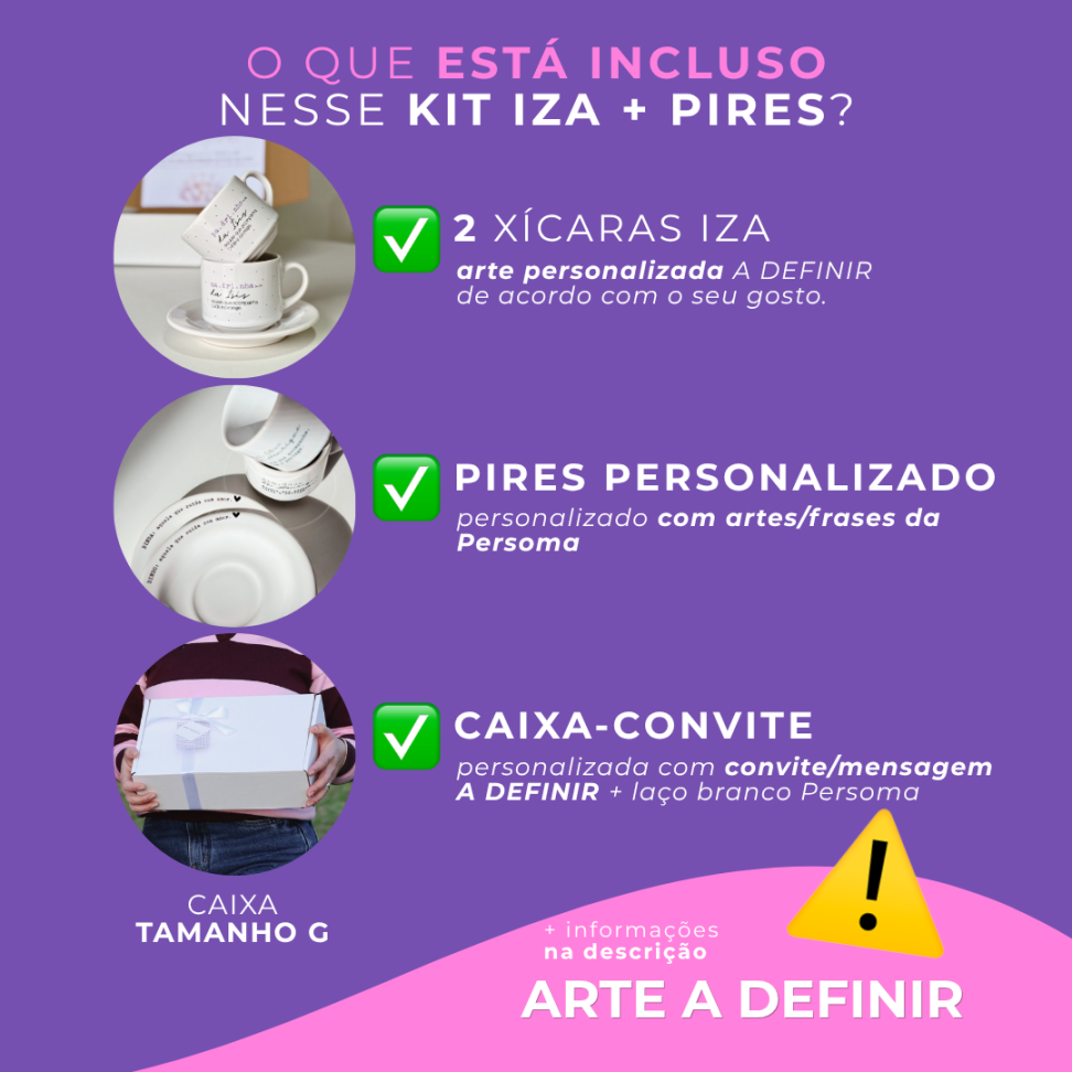 KIT 2 IZA + PIRES PERSONALIZADO | Caixa-convite para dindos - #7