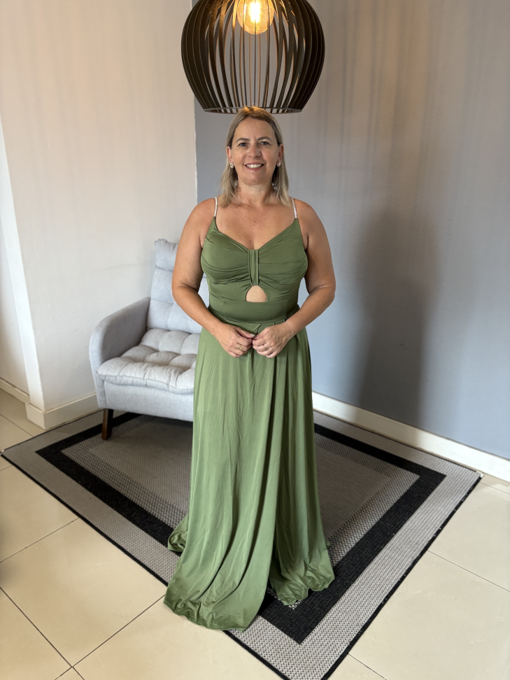 Vestido Princesa Verde Oliva