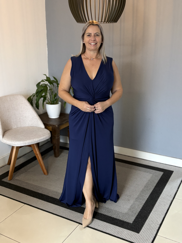Vestido tradicional regata Azul Marinho