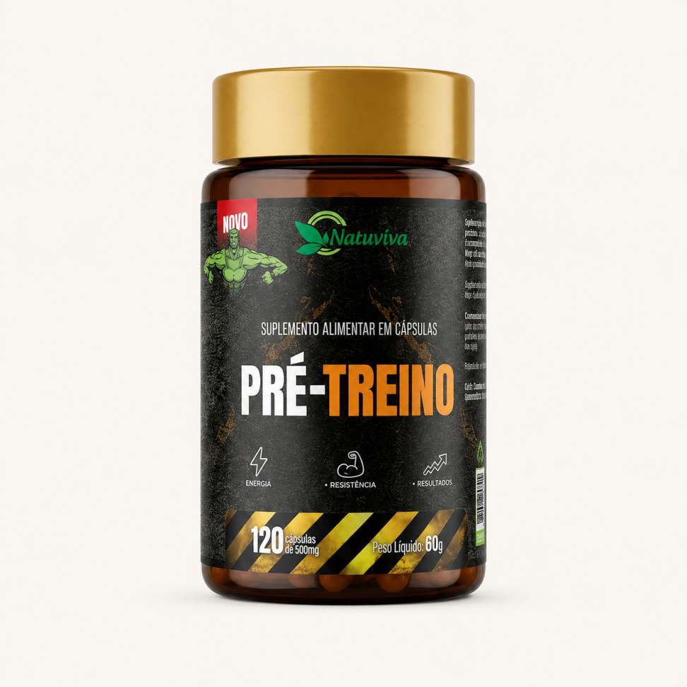 Pré - Treino 120 Cápsulas 500mg Natuviva
