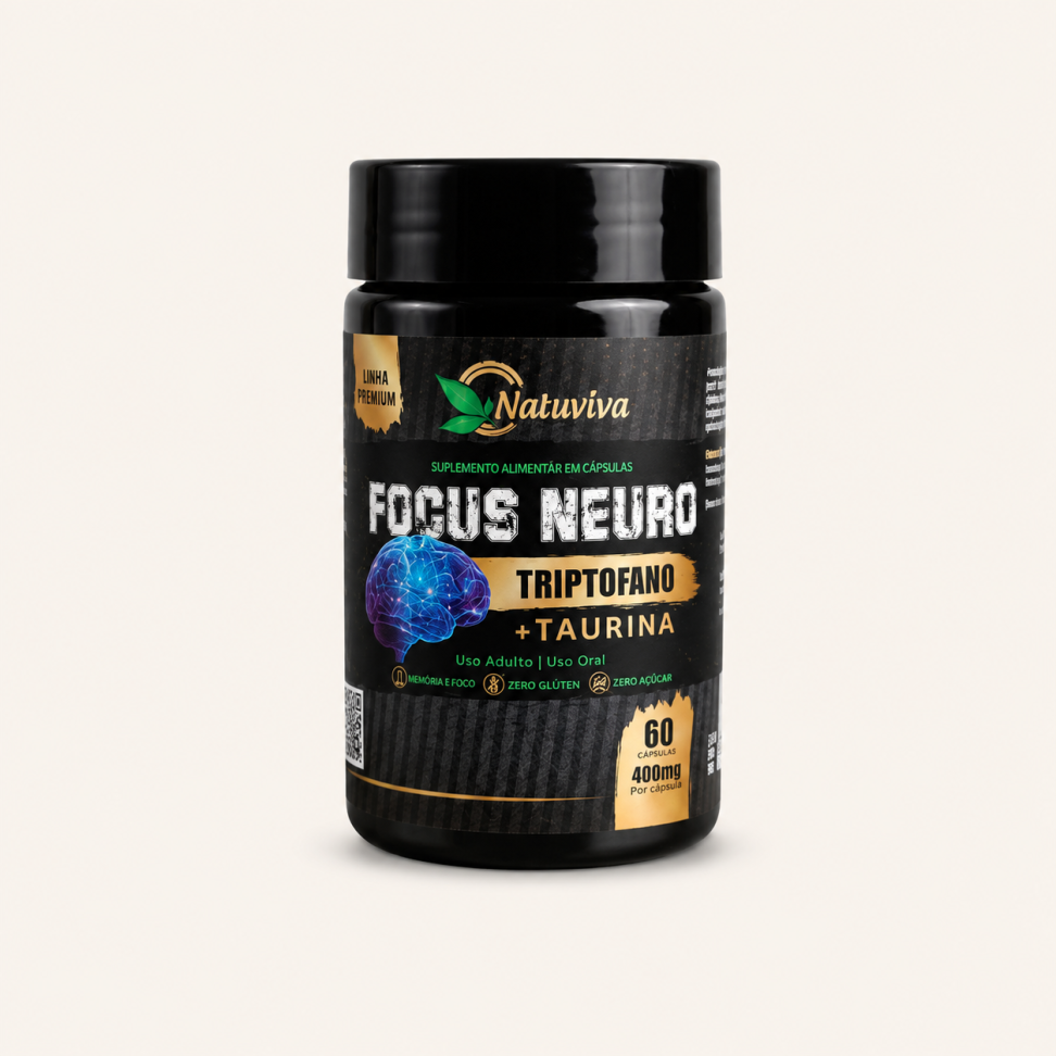 Focus Neuro Triptofano + Taurina 60 Cápsulas 400Mg Natuviva