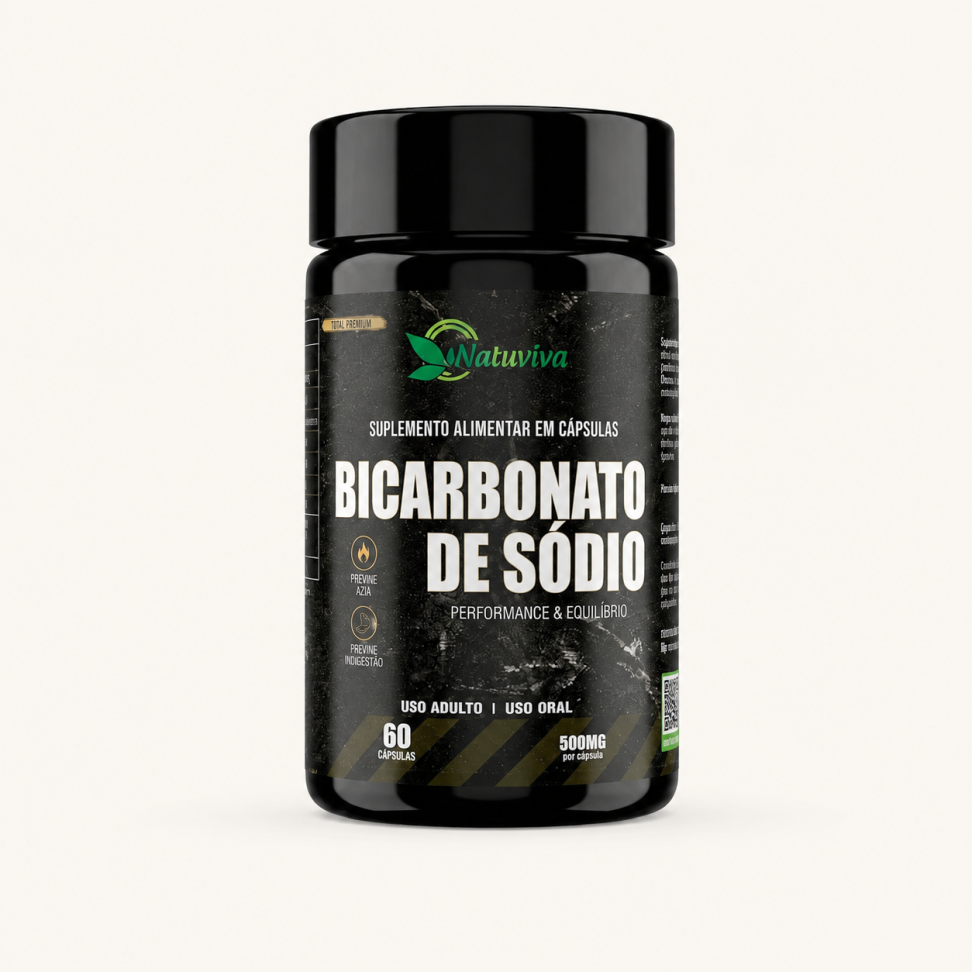 Bicarbonato de Sódio 60 Cápsulas 500mg Natuviva