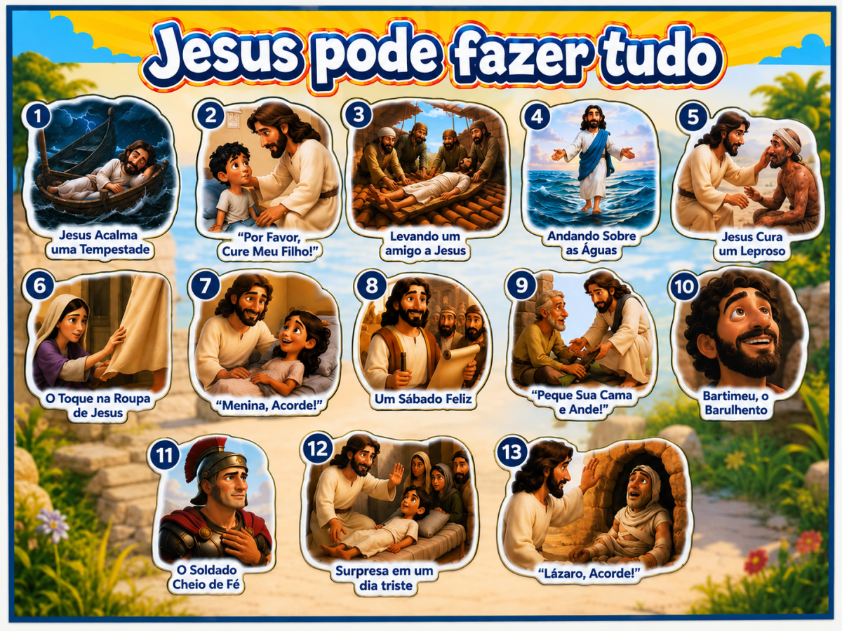Jogo de encaixe Jesus pode fazer tudo