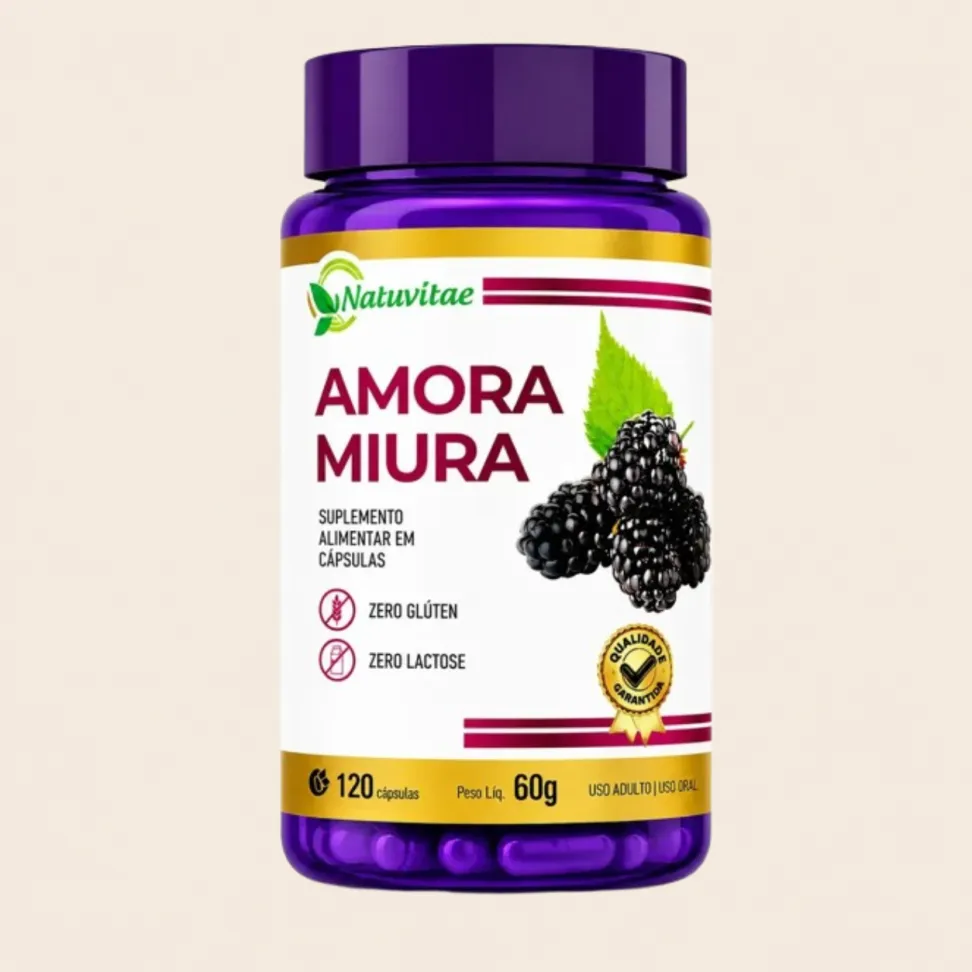 Amora Miúra Natuvitae – Suplemento Alimentar 120 Cápsulas de 500mg