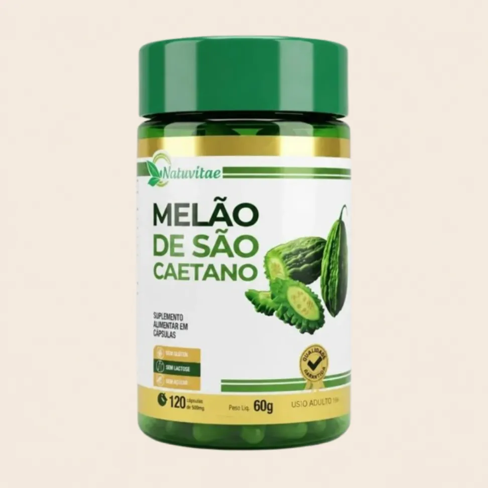 Melão de São Caetano Natuvitae – Suplemento Alimentar 120 Cápsulas de 500mg