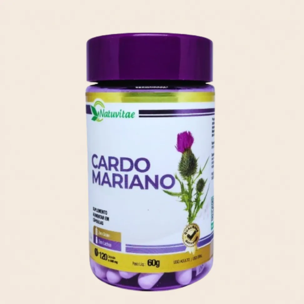 Cardo Mariano Natuvitae – Suplemento Alimentar 120 Cápsulas de 500mg