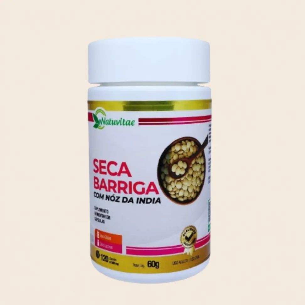 Seca Barriga com Nóz da Índia Natuvitae – Suplemento Alimentar 120 Cápsulas de 500mg