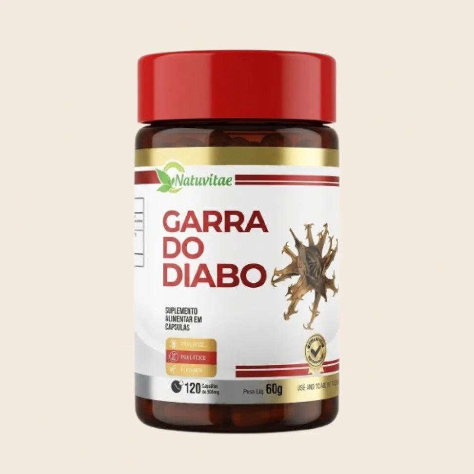 Garra do Diabo Natuvitae – Suplemento Alimentar 120 Cápsulas de 500mg