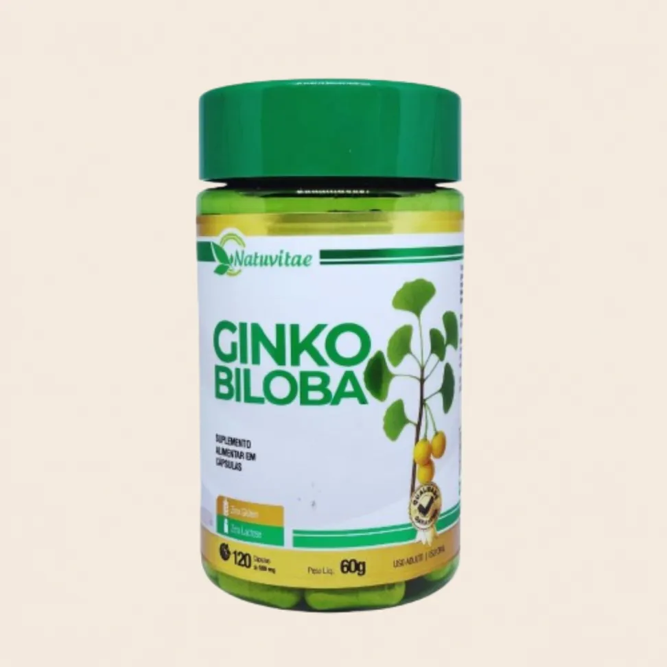 Ginkgo Biloba Natuvitae – Suplemento Alimentar 120 Cápsulas de 500mg