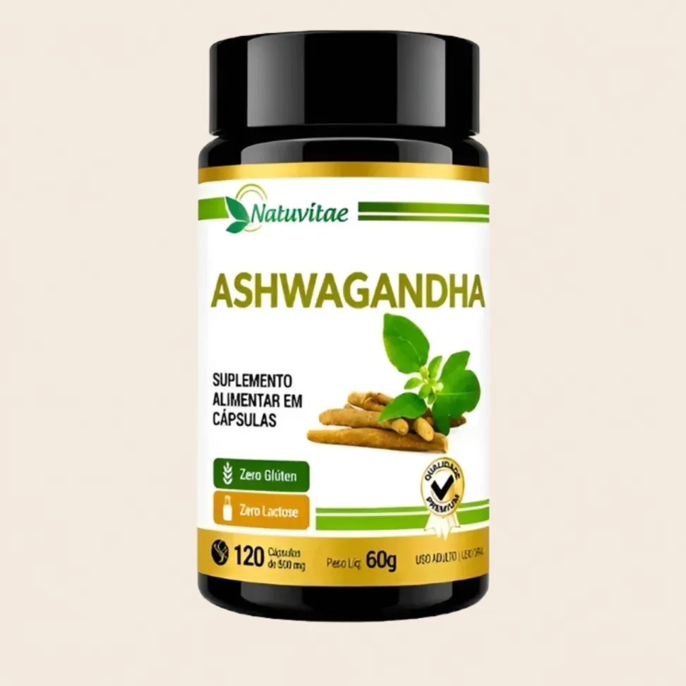 Ashwagandha Natuvitae – Suplemento Alimentar 120 Cápsulas de 500mg