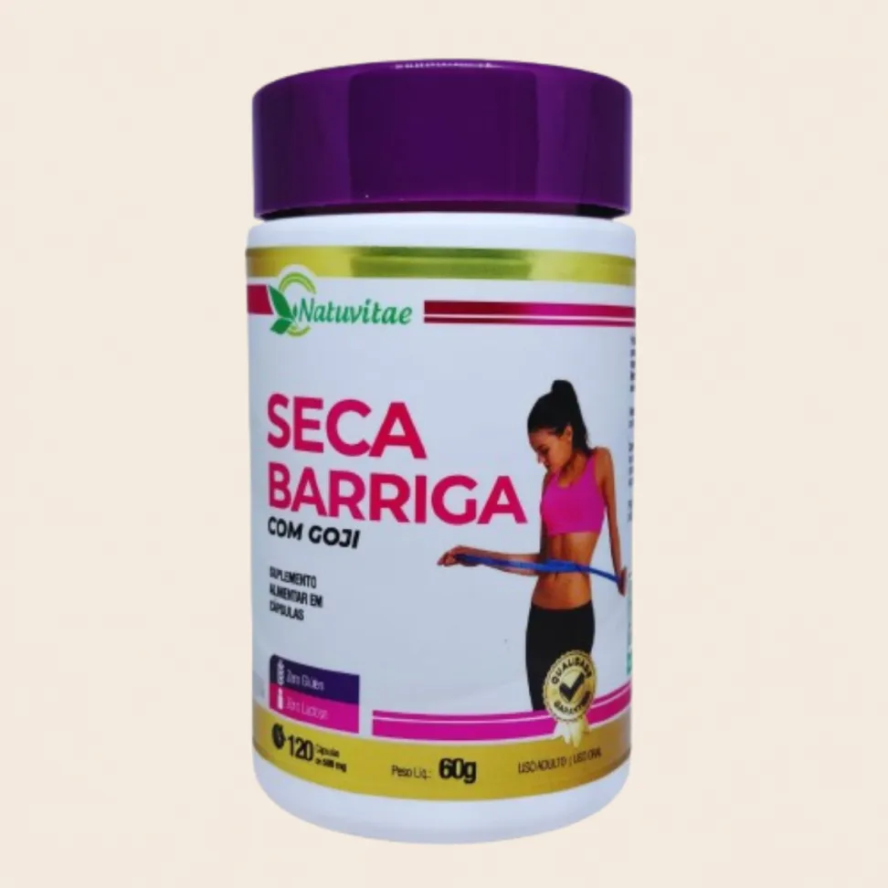 Seca Barriga com Goji Berry Natuvitae – Suplemento Alimentar 120 Cápsulas de 500mg