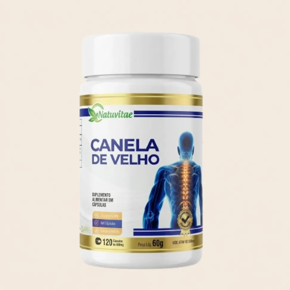 Canela de Velho Natuvitae – Suplemento Alimentar 120 Cápsulas de 500mg