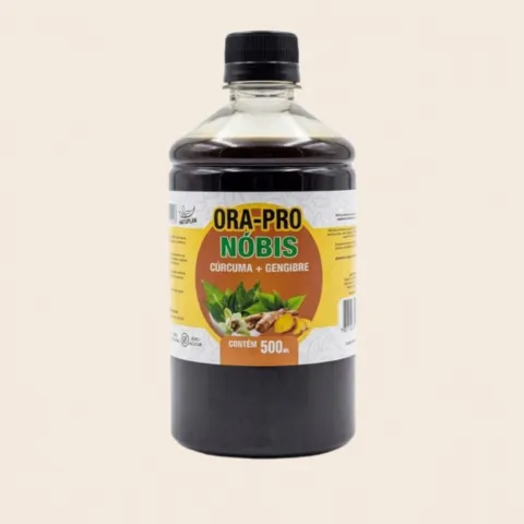 Ora-Pro-Nóbis com Cúrcuma e Gengibre Natuplan – Suplemento Alimentar Líquido 500ml