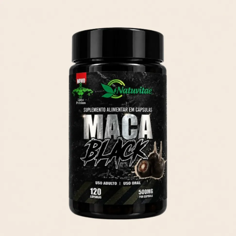 Maca Black Natuvitae Linha Premium – Suplemento Alimentar 120 Cápsulas de 500mg
